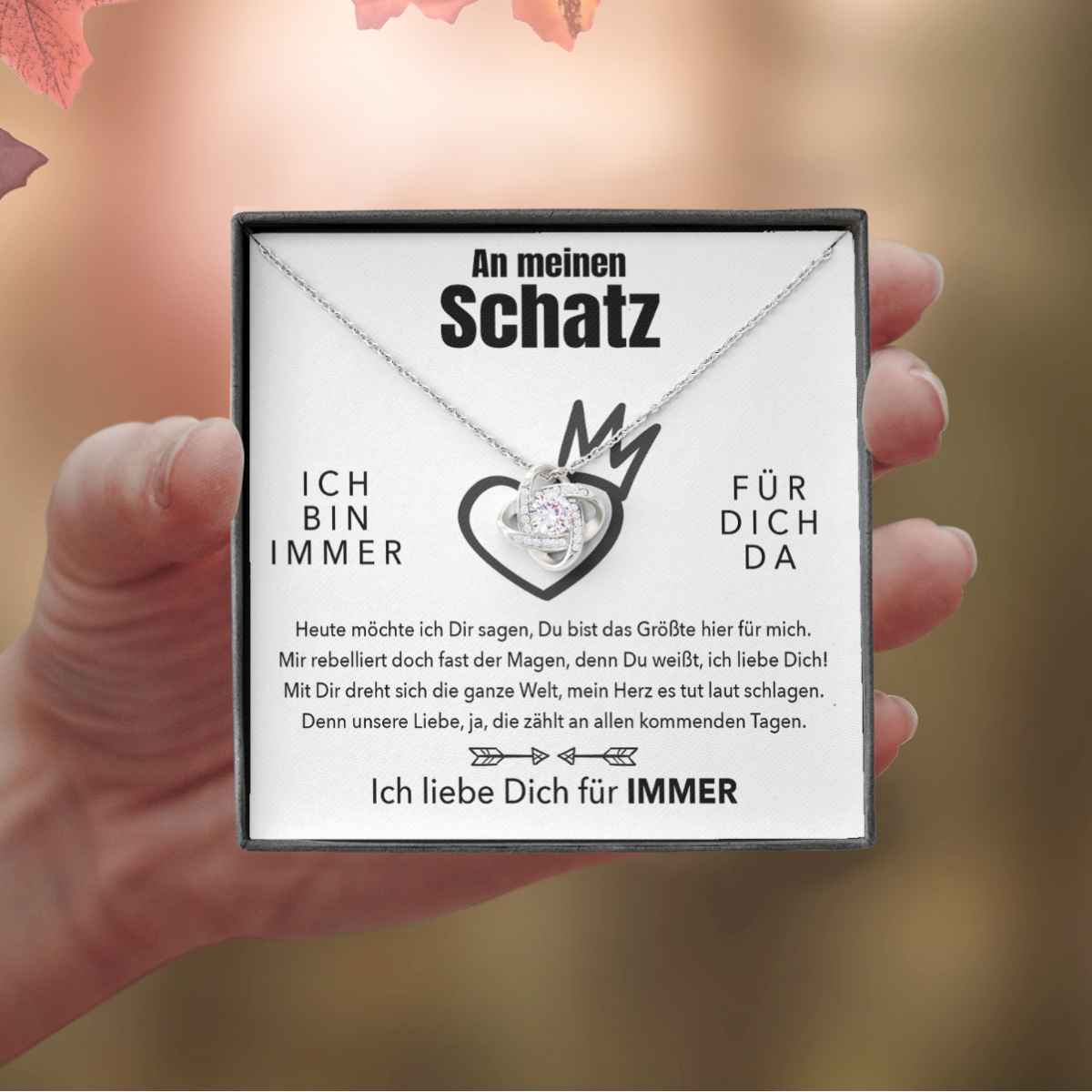 Weißgold Ausführung Halskette - An meinen Schatz - Für Immer - Image 5