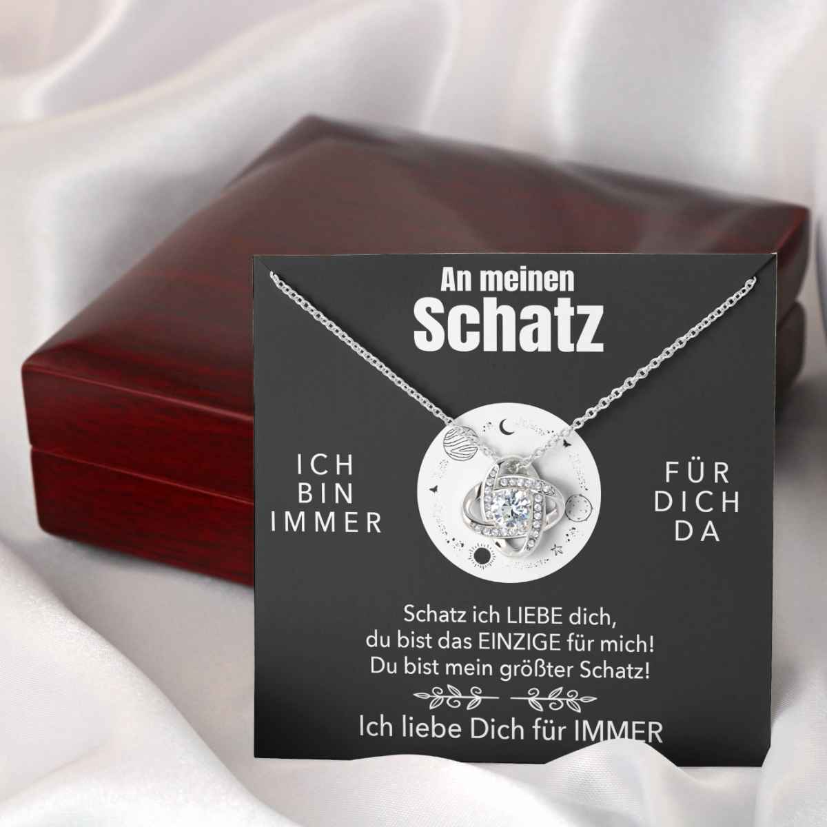 Weißgold Ausführung Halskette - An meinen Schatz - Ich liebe Dich - Image 11