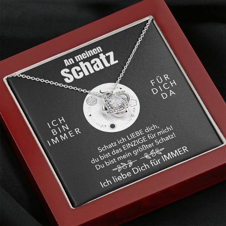 Weißgold Ausführung Halskette - An meinen Schatz - Ich liebe Dich - Image 12