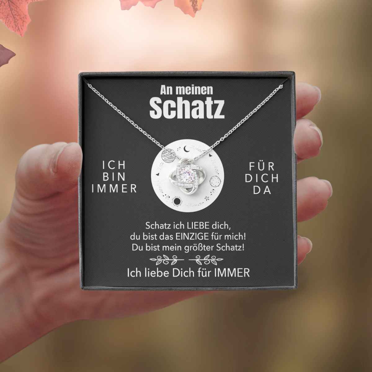Weißgold Ausführung Halskette - An meinen Schatz - Ich liebe Dich - Image 13