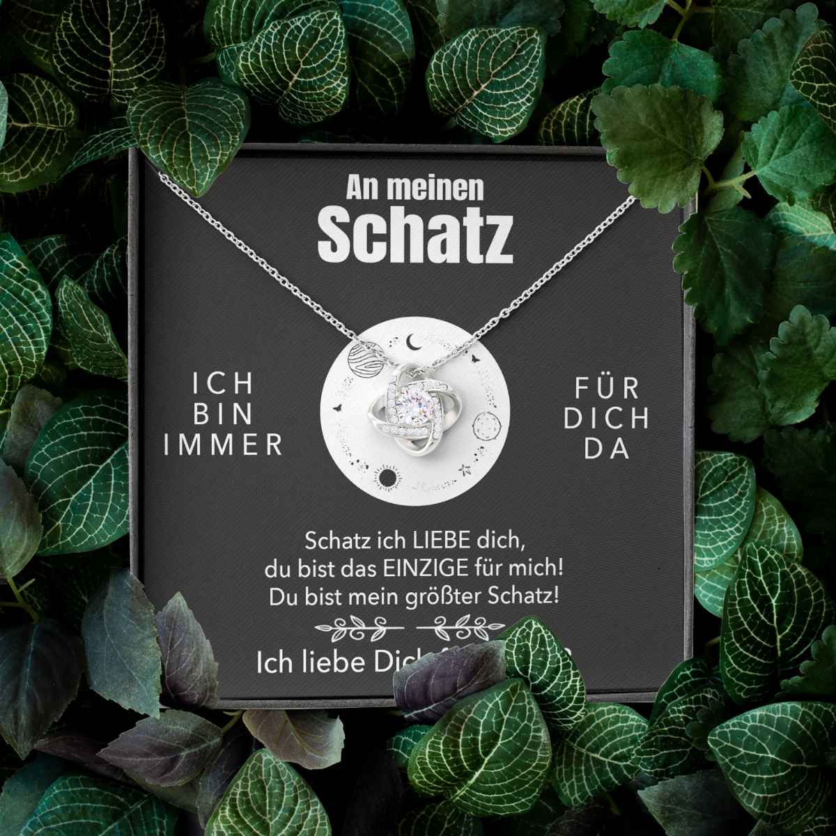 Weißgold Ausführung Halskette - An meinen Schatz - Ich liebe Dich - Image 14