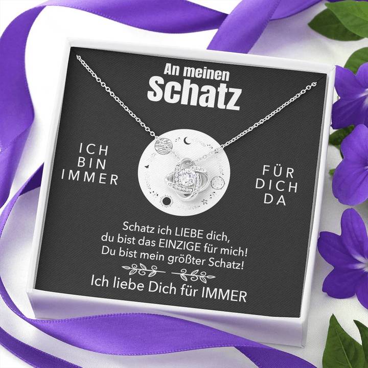 Weißgold Ausführung Halskette - An meinen Schatz - Ich liebe Dich - Image 15