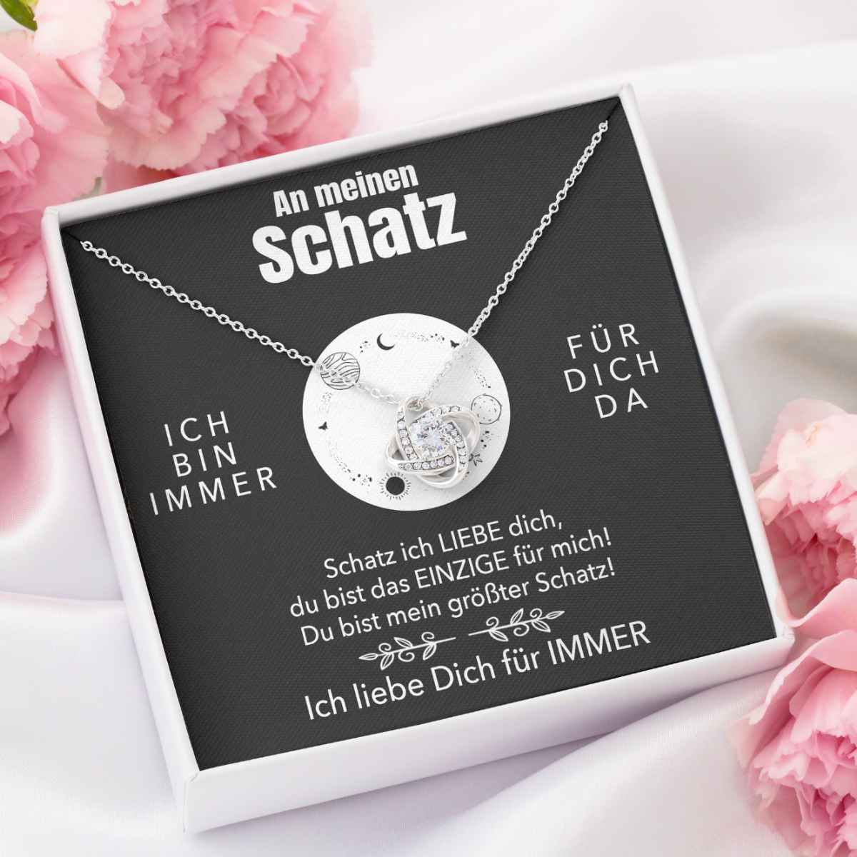 Weißgold Ausführung Halskette - An meinen Schatz - Ich liebe Dich - Image 7