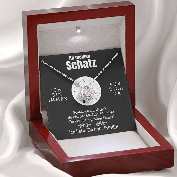 Weißgold Ausführung Halskette - An meinen Schatz - Ich liebe Dich - Image 8