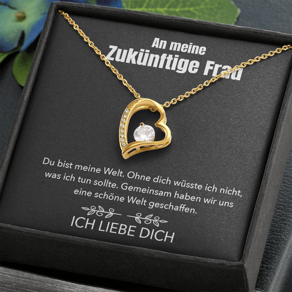 Weißgold Ausführung Halskette - An meine Zukünftige Frau - Meine Welt - Image 15