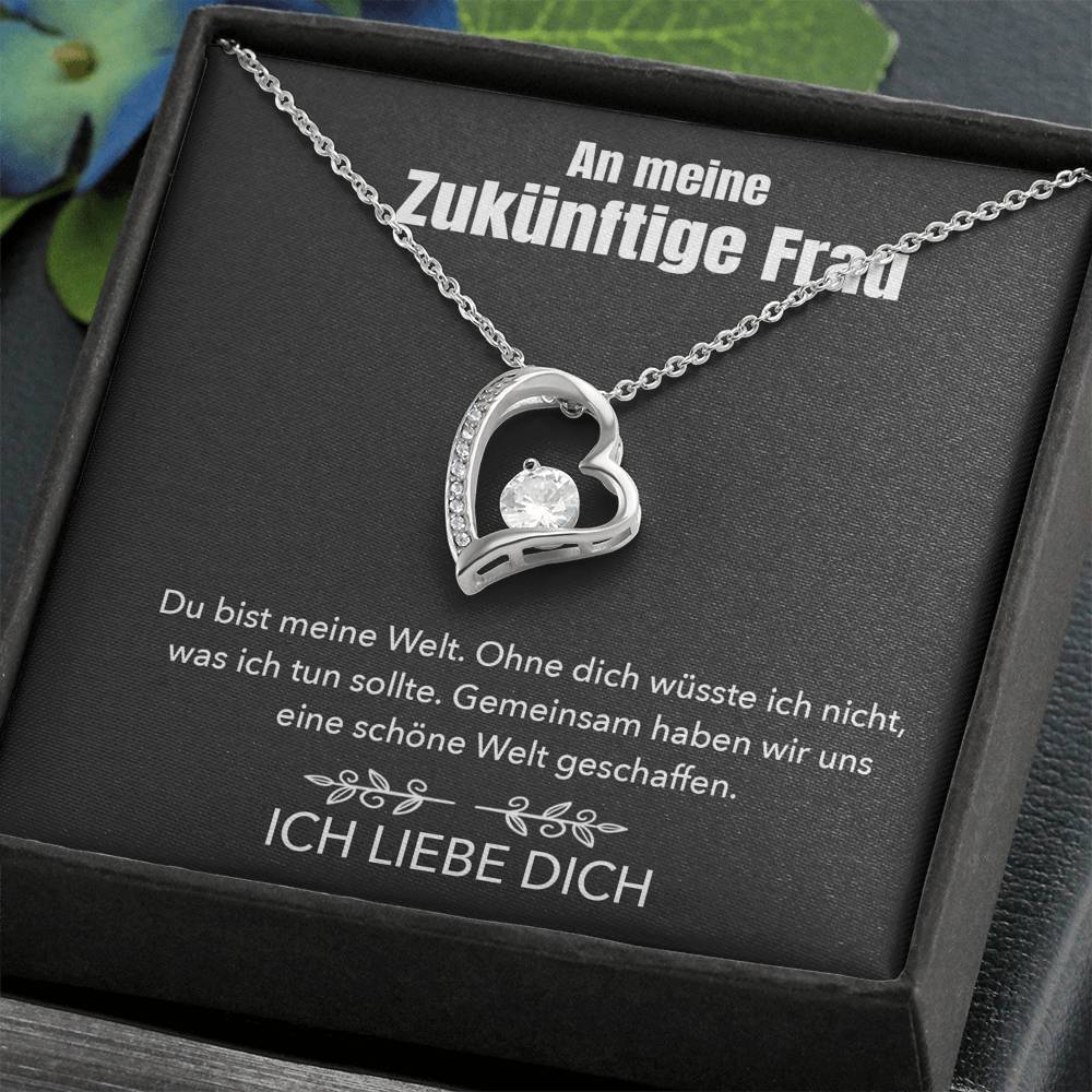 Weißgold Ausführung Halskette - An meine Zukünftige Frau - Meine Welt - Image 9