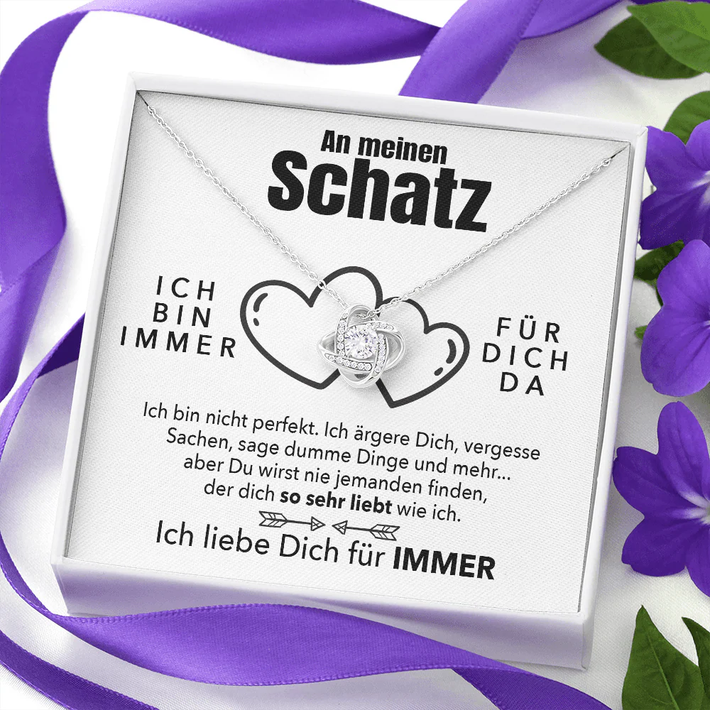 Weißgold Ausführung Halskette - An meinen Schatz - Ich liebe Dich - Image 5