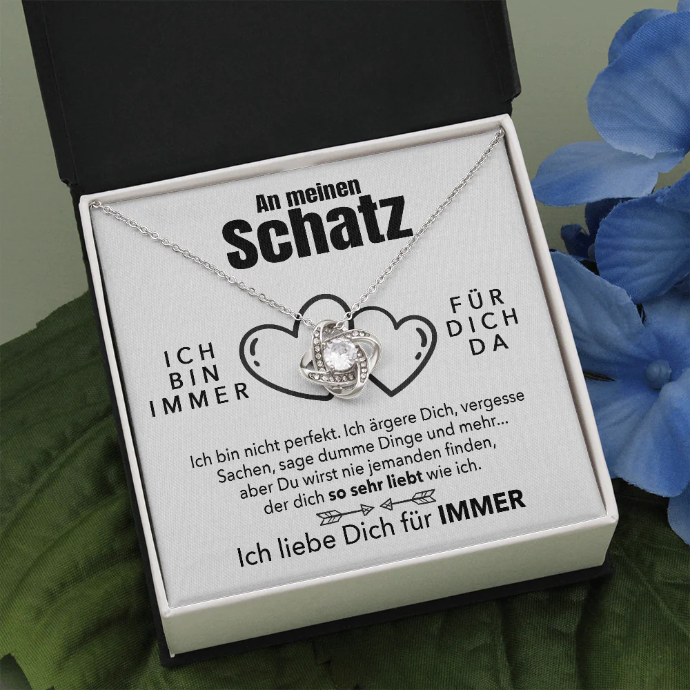 Weißgold Ausführung Halskette - An meinen Schatz - Ich liebe Dich - Image 6