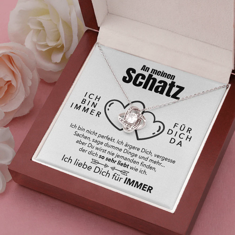 Weißgold Ausführung Halskette - An meinen Schatz - Ich liebe Dich - Image 7