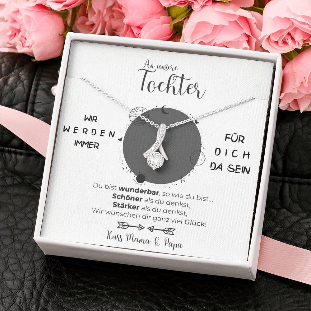 Weißgold Ausführung Kette - An unsere Tochter von Mama & Papa - Image 11