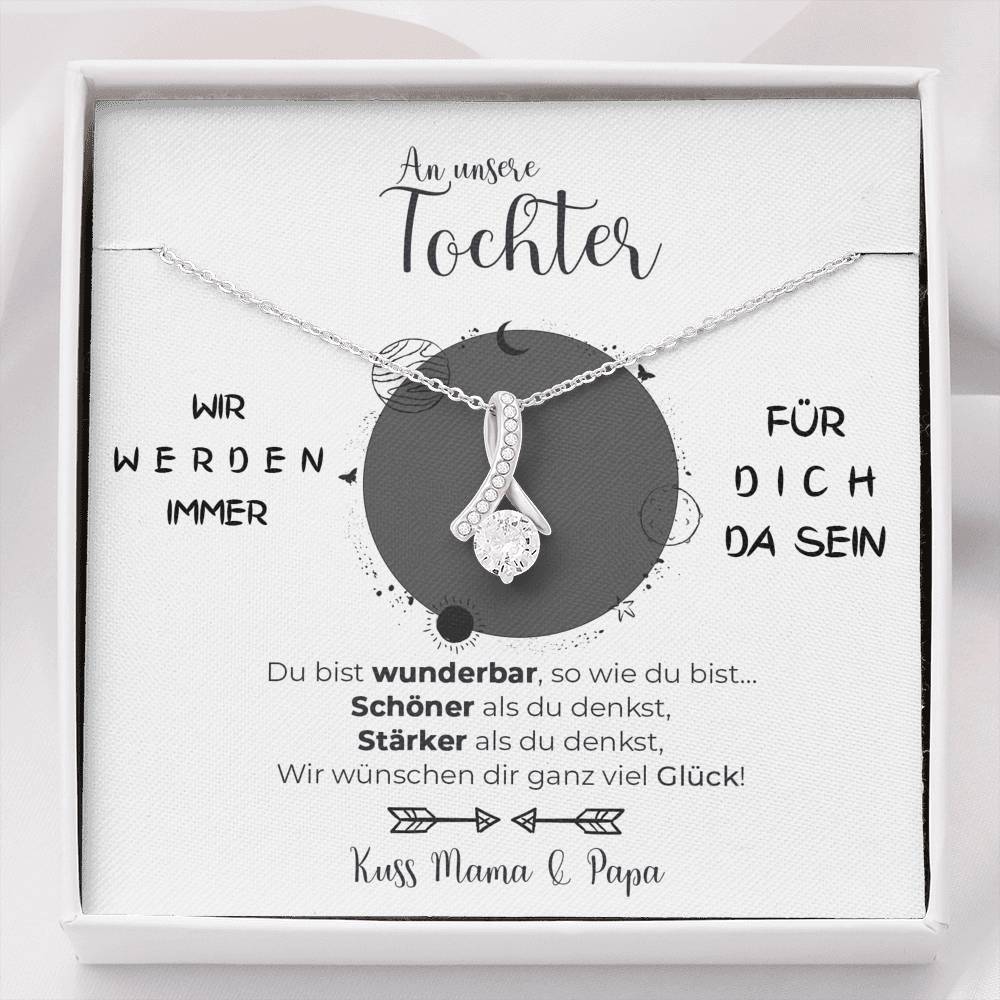 Weißgold Ausführung Kette - An unsere Tochter von Mama & Papa - Image 5