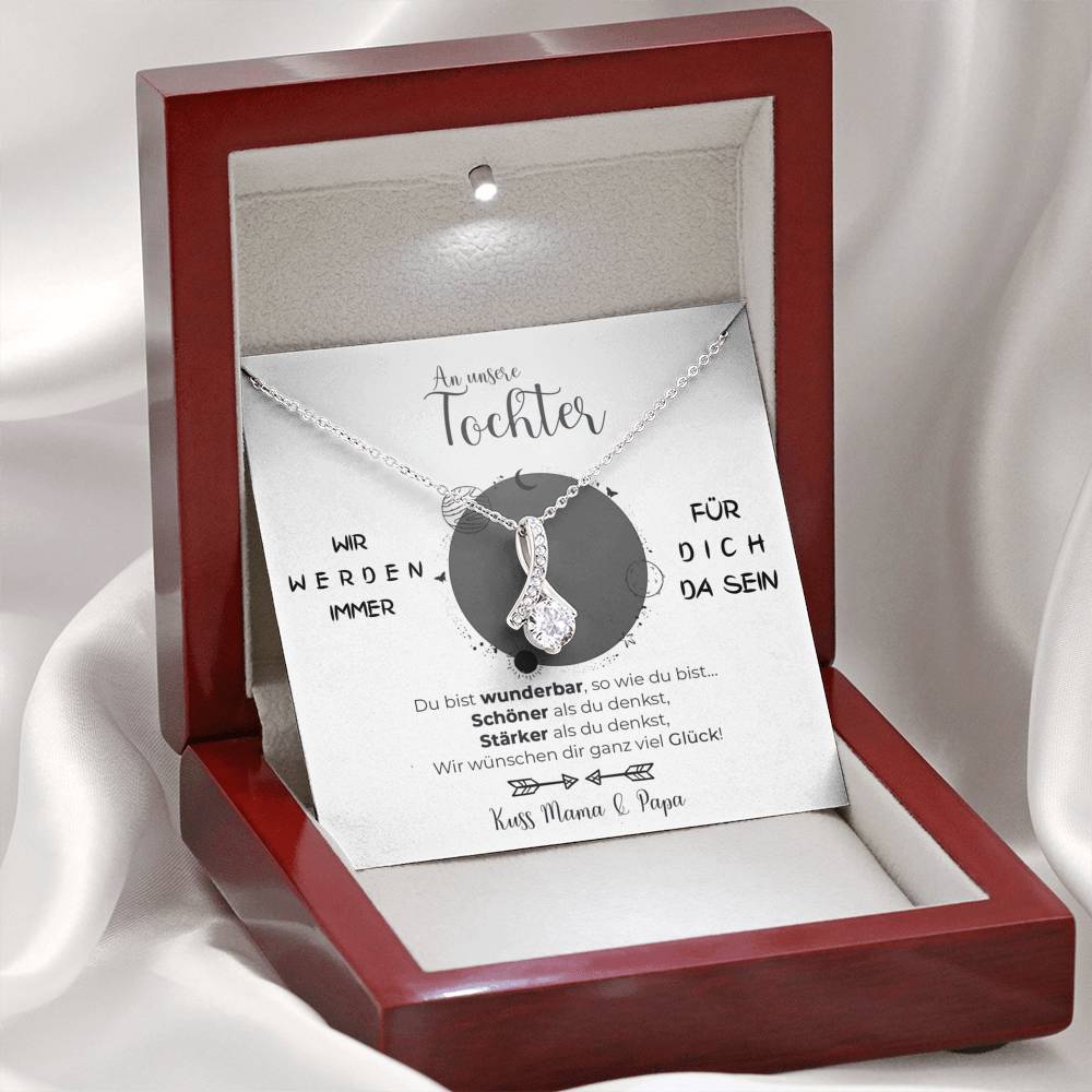 Weißgold Ausführung Kette - An unsere Tochter von Mama & Papa - Image 8