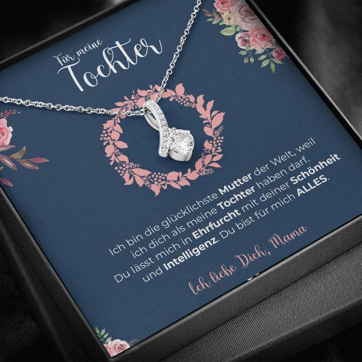 Weißgold Ausführung Kette - An meine Tochter von Mama