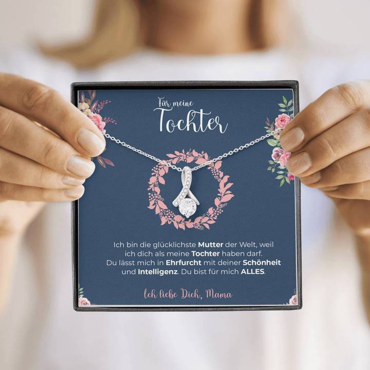 Weißgold Ausführung Kette - An meine Tochter von Mama - Image 3