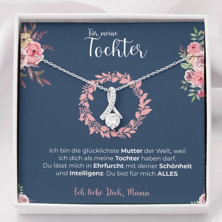 Weißgold Ausführung Kette - An meine Tochter von Mama - Image 4